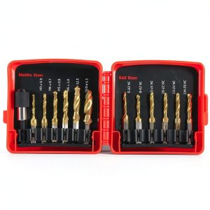 Combination Drill & Tap Bit Set 13PCS Titanium Coated by ANPTGHT-0